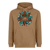 Toasted Coconut gemstone cowhide leopard turquoise sunflower Heavyweight Hoodie - Artiststas