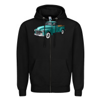Black western truck left 34 view Zipper Hoodie - FaDigitalArtStudio
