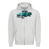 Dove Grey western truck left 34 view Zipper Hoodie - FaDigitalArtStudio