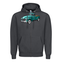 Smoke western truck left 34 view Zipper Hoodie - FaDigitalArtStudio