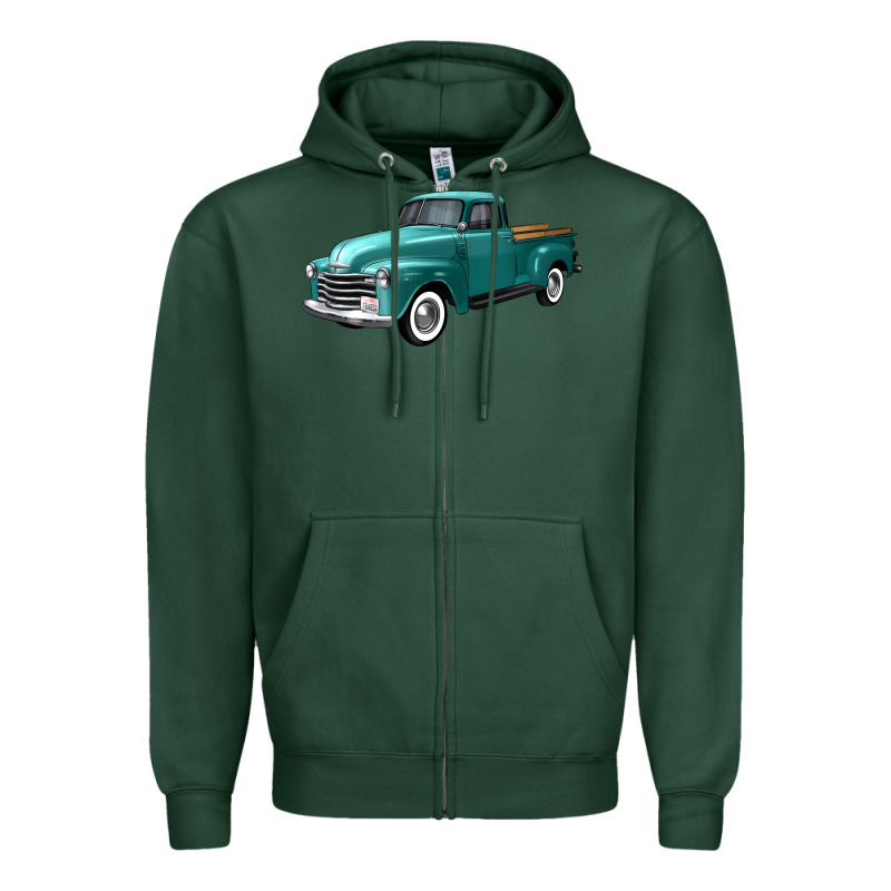 Western Truck Left 34 View Zipper Hoodie by FaDigitalArtStudio | Teevron