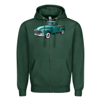 Sports Green western truck left 34 view Zipper Hoodie - FaDigitalArtStudio