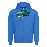 True Royal western truck left 34 view Zipper Hoodie - FaDigitalArtStudio