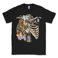 Black inhale peace exhale chaos chest Classic Tee - FaDigitalArtStudio