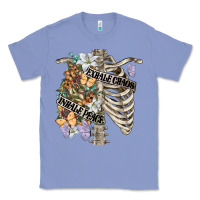 Colony Blue inhale peace exhale chaos chest Classic Tee - FaDigitalArtStudio