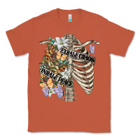 Copper inhale peace exhale chaos chest Classic Tee - FaDigitalArtStudio