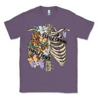 Lavender inhale peace exhale chaos chest Classic Tee - FaDigitalArtStudio