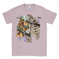 Lilac inhale peace exhale chaos chest Classic Tee - FaDigitalArtStudio