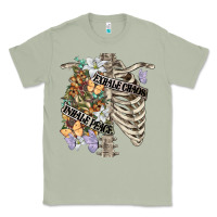 Matcha inhale peace exhale chaos chest Classic Tee - FaDigitalArtStudio