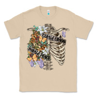 Mushroom inhale peace exhale chaos chest Classic Tee - FaDigitalArtStudio