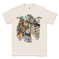 Natural inhale peace exhale chaos chest Classic Tee - FaDigitalArtStudio
