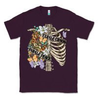 Plum inhale peace exhale chaos chest Classic Tee - FaDigitalArtStudio
