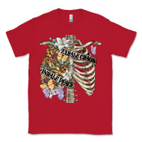 Red inhale peace exhale chaos chest Classic Tee - FaDigitalArtStudio