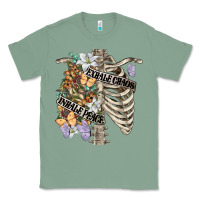 Sage inhale peace exhale chaos chest Classic Tee - FaDigitalArtStudio