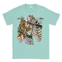 Seafoam inhale peace exhale chaos chest Classic Tee - FaDigitalArtStudio