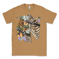 Toasted Coconut inhale peace exhale chaos chest Classic Tee - FaDigitalArtStudio