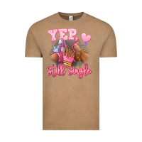 Vintage Coffee Yep still single heels and sneakers afro girl Vintage Tee - RanaPortraitStore