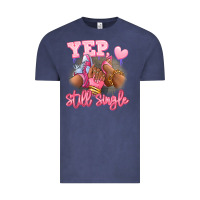 Vintage Denim Yep still single heels and sneakers afro girl Vintage Tee - RanaPortraitStore