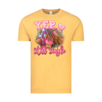 Vintage Mustard Yep still single heels and sneakers afro girl Vintage Tee - RanaPortraitStore