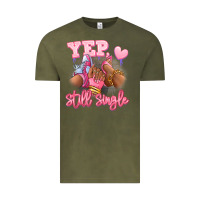 Yep Still Single Heels And Sneakers Afro Girl Vintage Tee | Teevron