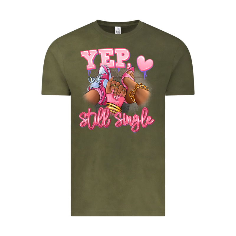 Yep Still Single Heels And Sneakers Afro Girl Vintage Tee by RanaPortraitStore | Teevron
