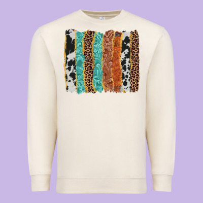 Western Brushstroke Premium Sweatshirt Designed By Adodesignshop