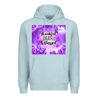 Blue Mist thankful greatful blessed Premium Hoodie - NancyCooperArtShop