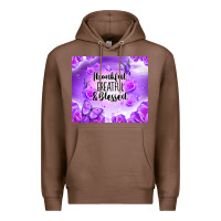 Chestnut thankful greatful blessed Premium Hoodie - NancyCooperArtShop