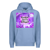 Colony Blue thankful greatful blessed Premium Hoodie - NancyCooperArtShop
