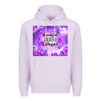 Lilac thankful greatful blessed Premium Hoodie - NancyCooperArtShop