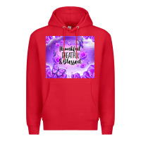 Red thankful greatful blessed Premium Hoodie - NancyCooperArtShop