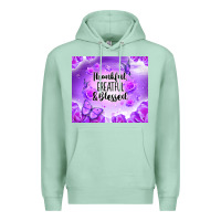 Seafoam thankful greatful blessed Premium Hoodie - NancyCooperArtShop