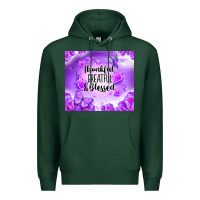 Sports Green thankful greatful blessed Premium Hoodie - NancyCooperArtShop