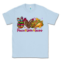 Dusty Blue peace love tacos Classic Tee - CTS Tumbler Store