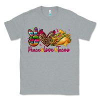 Heather Grey peace love tacos Classic Tee - CTS Tumbler Store
