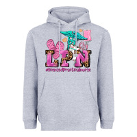 Heather Grey lpn licensed practical nurse Heavyweight Hoodie - AdoDesignShop