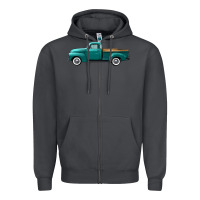 Smoke western truck left side view Zipper Hoodie - FaDigitalArtStudio