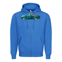 True Royal western truck left side view Zipper Hoodie - FaDigitalArtStudio