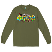 Army Green bartender Long Sleeve Tee - Zillion Design Studio