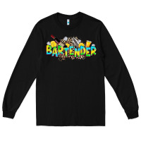 Black bartender Long Sleeve Tee - Zillion Design Studio