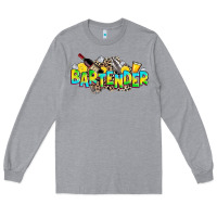 Heather Grey bartender Long Sleeve Tee - Zillion Design Studio