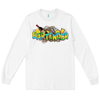 White bartender Long Sleeve Tee - Zillion Design Studio