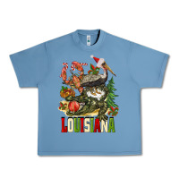 Pebble Blue Christmas Louisiana Urban Heavy Tee - BarkalooDesign