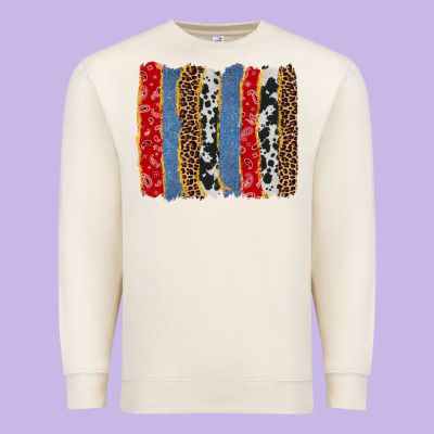 Western Brushstroke Premium Sweatshirt Designed By Adodesignshop