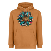 Meerkat cowhide leopard serape gemstone  sunflower Heavyweight Hoodie - Artiststas