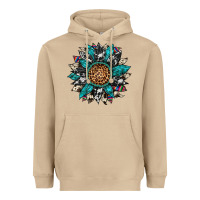 Mushroom cowhide leopard serape gemstone  sunflower Heavyweight Hoodie - Artiststas