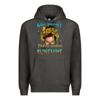 Charcoal Heather when you cant find the sunshine be the sunshine me Premium Hoodie - NancyCooperArtShop