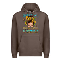 Coffee when you cant find the sunshine be the sunshine me Premium Hoodie - NancyCooperArtShop