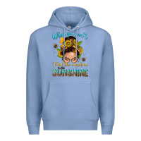 Colony Blue when you cant find the sunshine be the sunshine me Premium Hoodie - NancyCooperArtShop