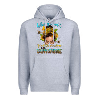 Heather Grey when you cant find the sunshine be the sunshine me Premium Hoodie - NancyCooperArtShop
